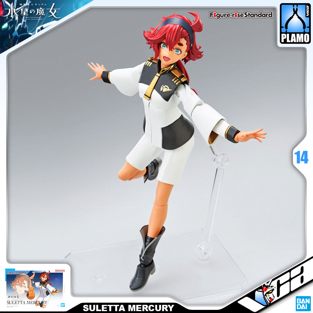 Bandai Figure-Rise Standard Suletta Mercury 女孩角色塑料模型可动玩具 VCA 高达新加坡