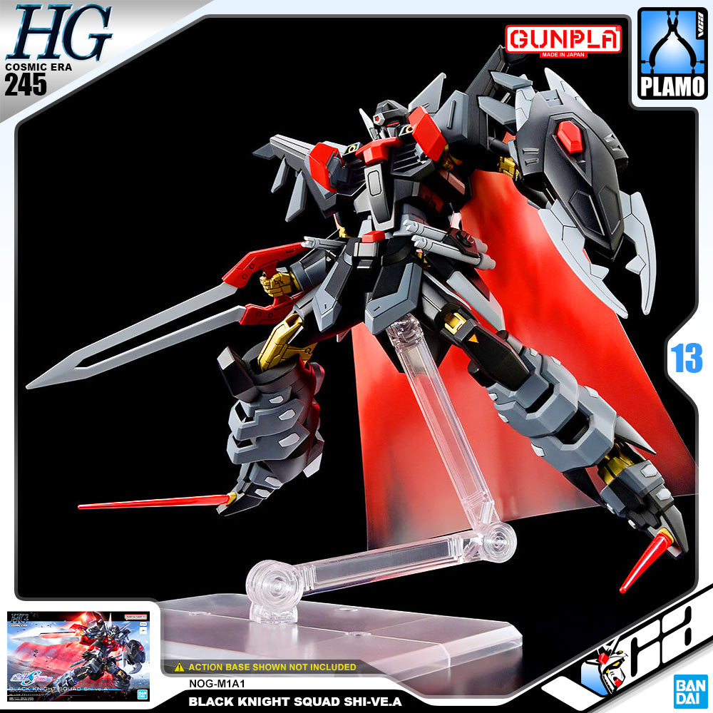 Bandai Gunpla High Grade Cosmic Era HGCE 1/144 HG Black Knight Squad Shi-ve.A Plastic Model Action Toy VCA Gundam Singapore