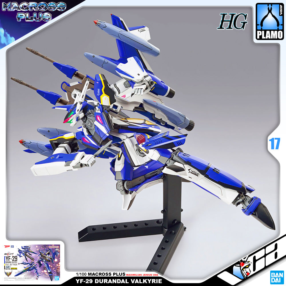 Bandai High Grade Macross Plus 1/100 HG YF-29 Durandal Valkyrie Maximilian Jenius Plastic Model Action Toy VCA Gundam Singapore