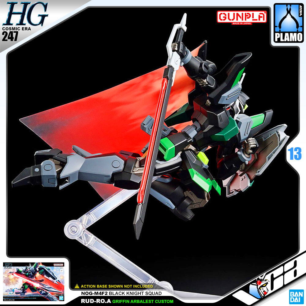 Bandai 高达模型 高等级宇宙纪元 HG 黑骑士团 Rud-ro.a 狮鹫强弩定制塑料模型动作玩具 VCA 高达新加坡