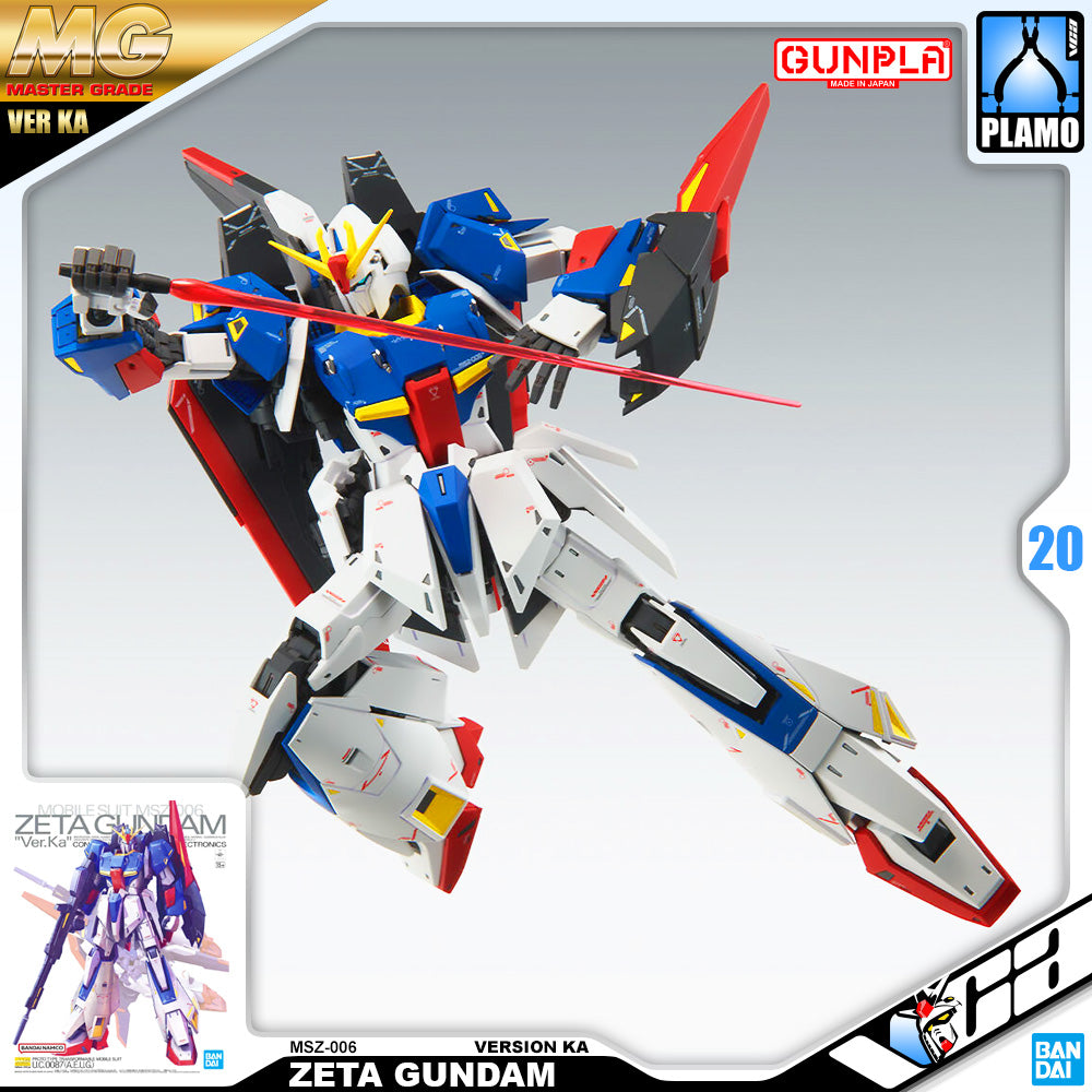 Bandai Gunpla Master Grade 1/100 MG Zeta Gundam Ver Ka 塑料模型动作玩具套件 VCA 中国