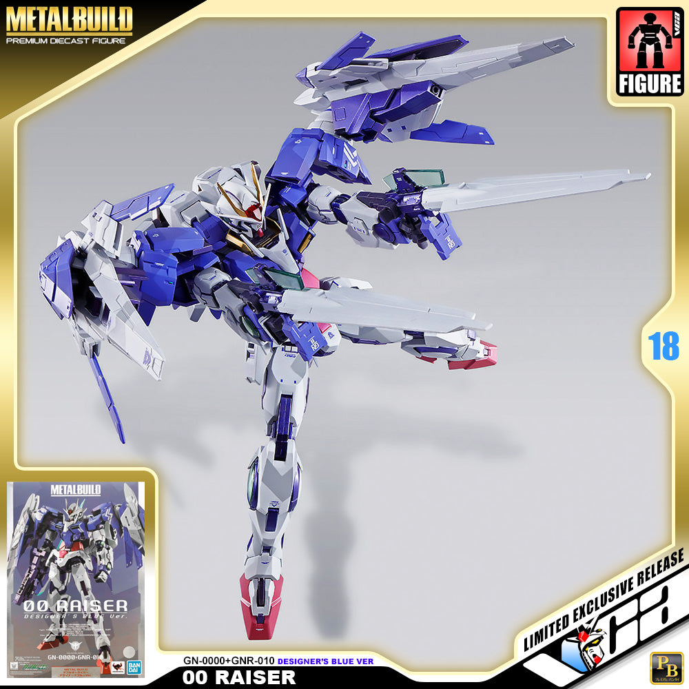 Premium Bandai Tamashii Nations Metal Build 00 Raiser Designer's Blue Ver Structure Action Figure Model Toy VCA Gundam Singapore