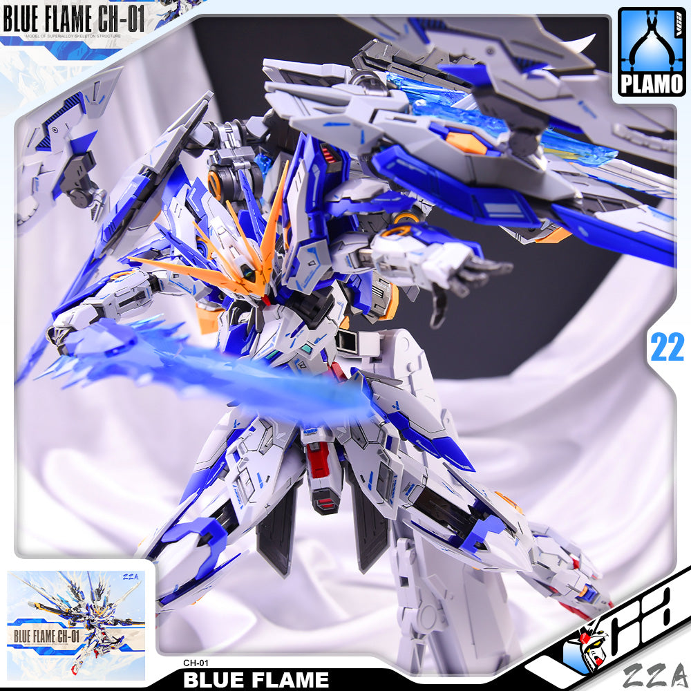 ZZA CH-01 Blue Flame Mecha Plastic Model Action Kit Toy VCA Gundam Singapore