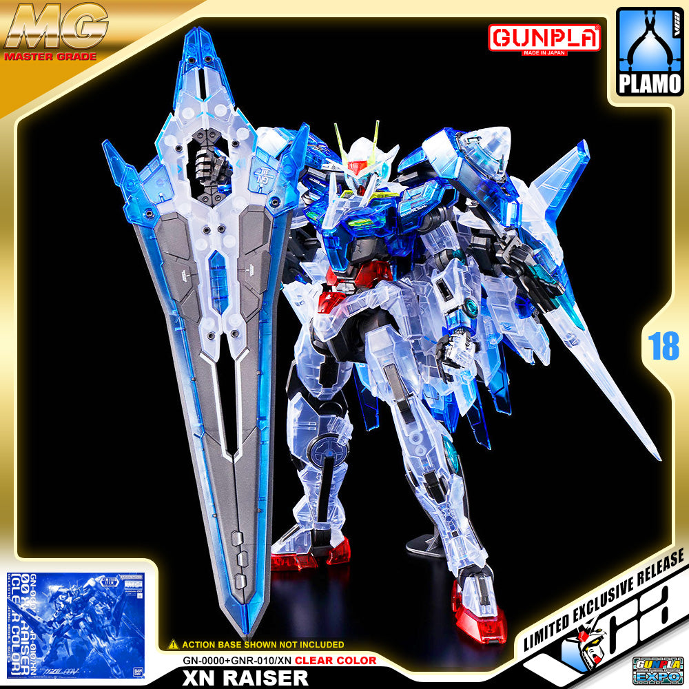 Bandai Gunpla Expo Master Grade 1/100 MG XN Raiser Clear Color Ver Plastic Model Action Toy VCA Gundam Singapore