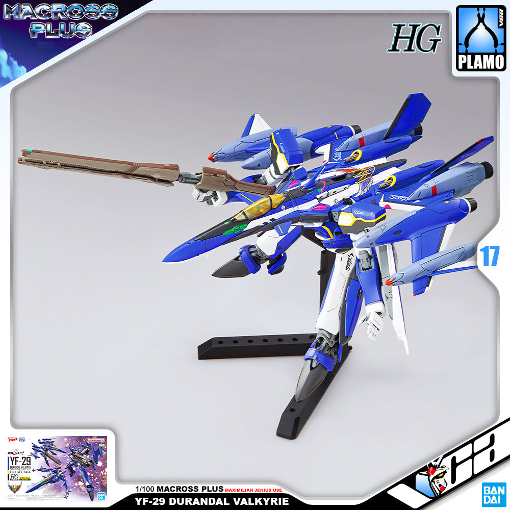 Bandai High Grade Macross Plus 1/100 HG YF-29 Durandal Valkyrie Maximilian Jenius Plastic Model Action Toy VCA Gundam Singapore