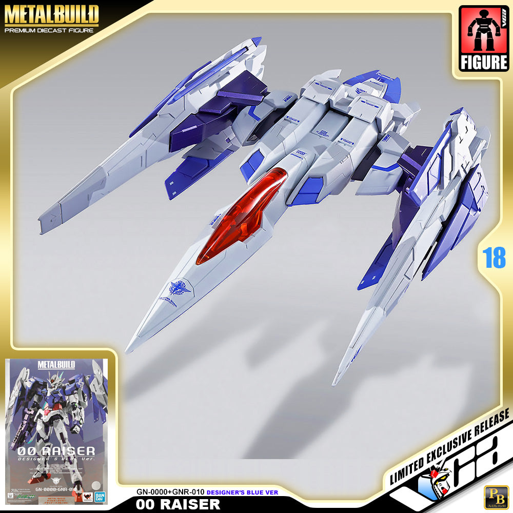 Premium Bandai Tamashii Nations Metal Build 00 Raiser Designer's Blue Ver Structure Action Figure Model Toy VCA Gundam Singapore