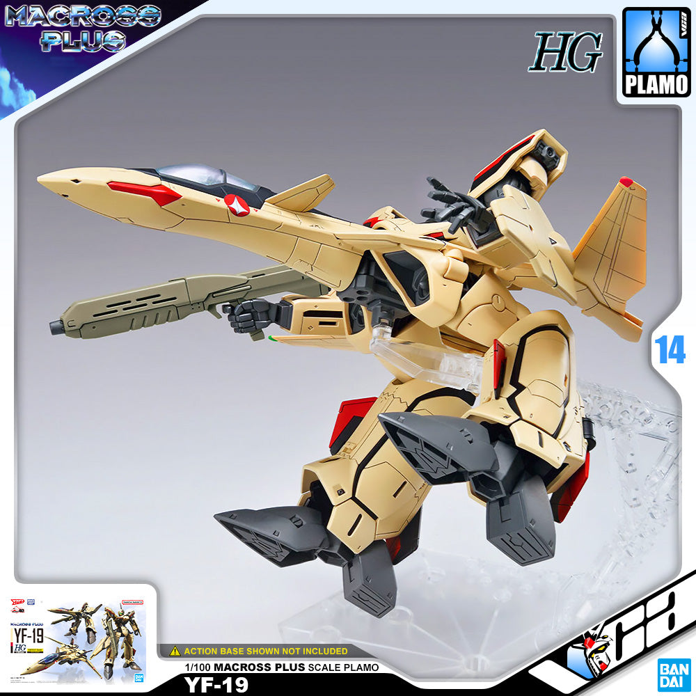 Bandai 高级超时空要塞 Plus 1/100 HG YF-19 塑料模型动作玩具 VCA 高达新加坡