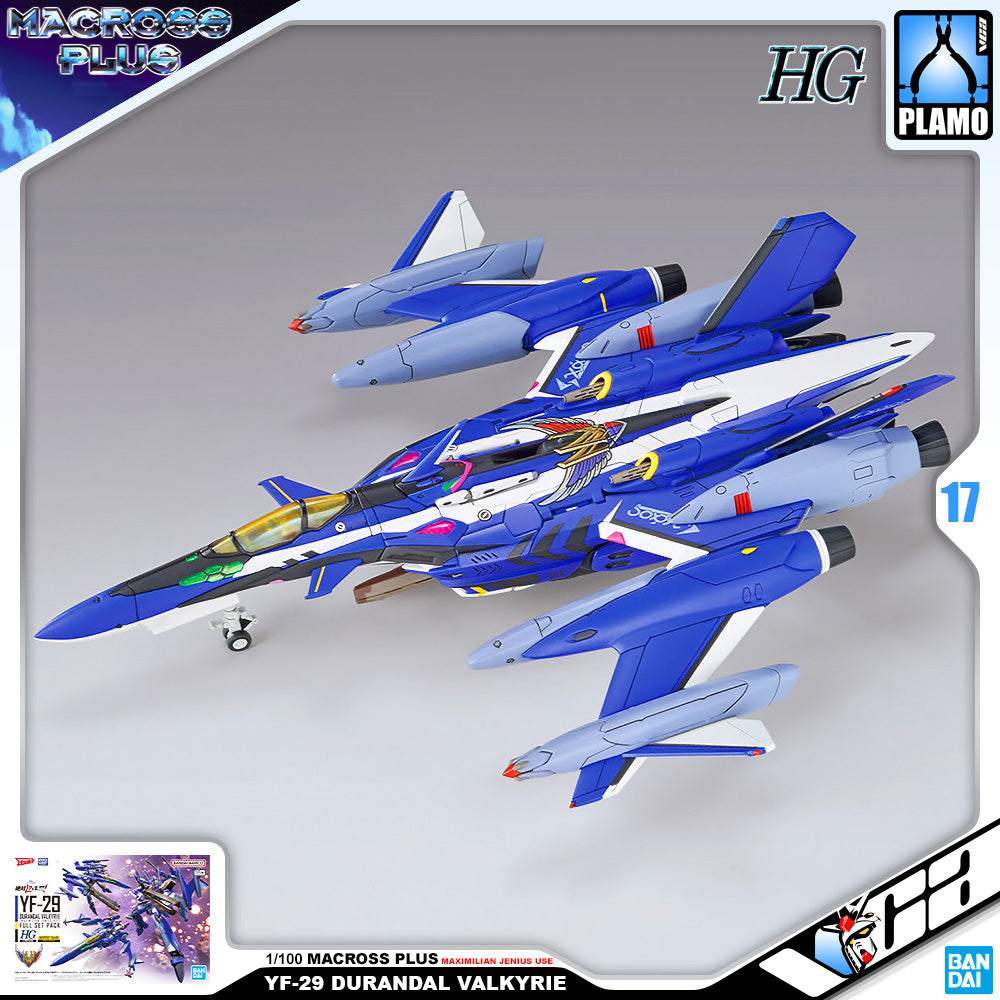 Bandai High Grade Macross Plus 1/100 HG YF-29 Durandal Valkyrie Maximilian Jenius Plastic Model Action Toy VCA Gundam Singapore