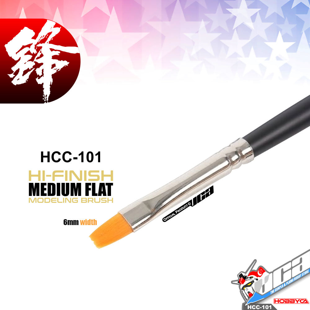 HOBBYCA HCC-101 HI-FINISH MODELING PAINT BRUSH MEDIUM FLAT NO 2 VCA GUNDAM SINGAPORE