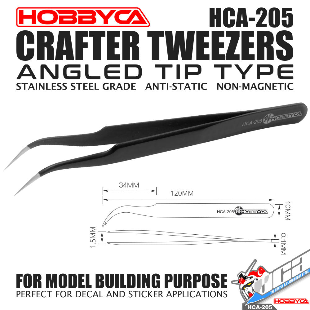 HOBBYCA HCA-205 手工镊子斜尖型塑料模型贴花贴纸 VCA 高达