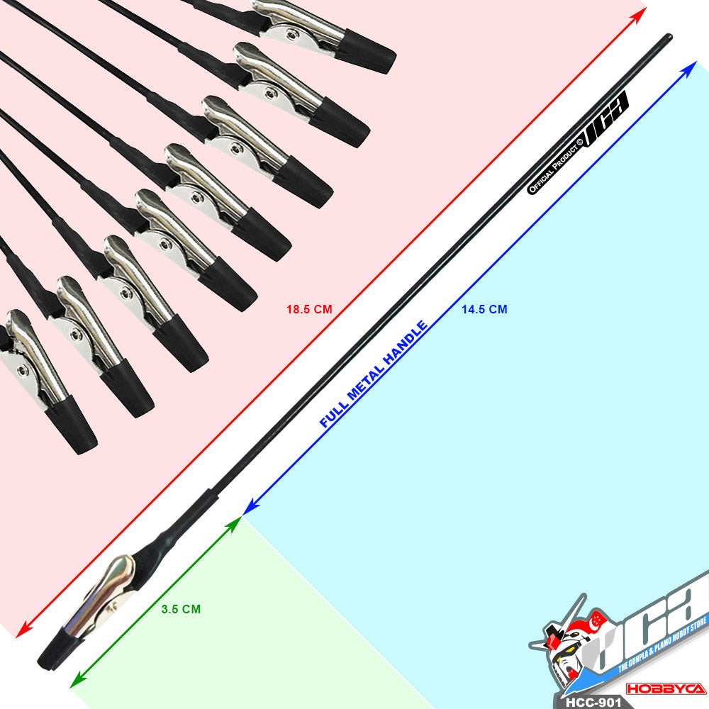 Hobbyca HCC-901 Full Metal Painting Clips Black Color Version For Plastic Model Hobby