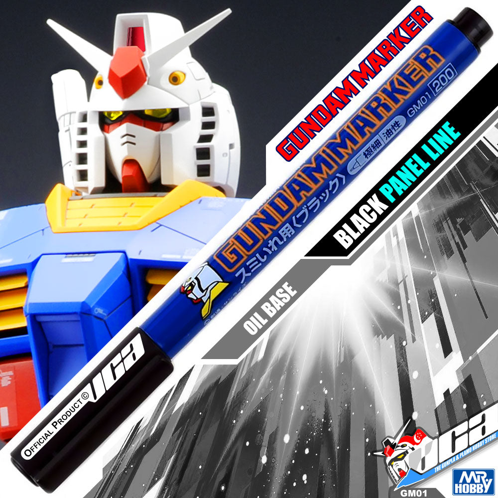 GSI CREOS MR GREY HOBBY GM01 GUNDAM MARKER BLACK PANEL LINE LINING PANELING PEN HOBBY PEN VCA GUNDAM SINGAPORE