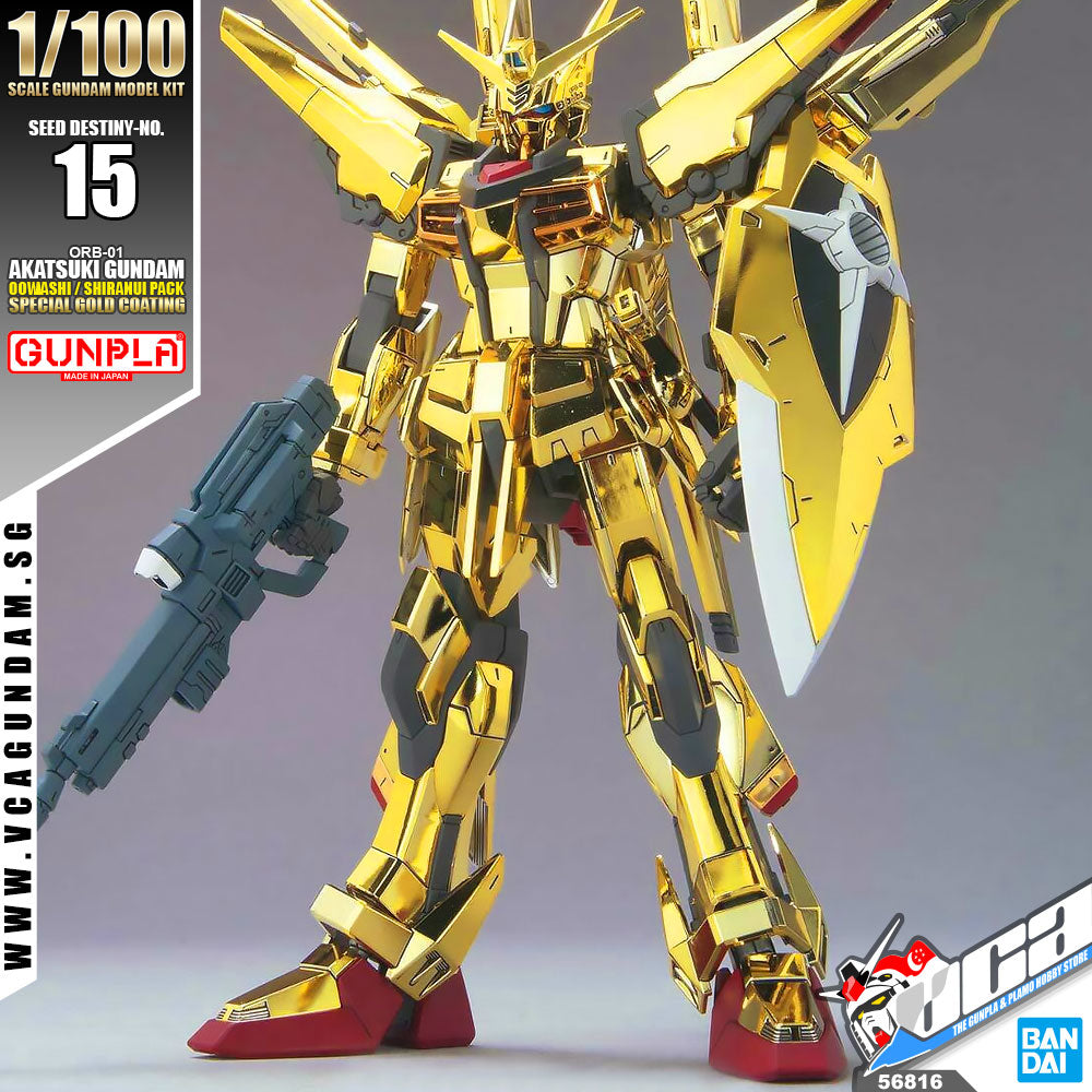 Bandai® Gunpla 1/100 AKATSUKI GUNDAM FULL SET (OOWASHI / SHIRANU PACK)