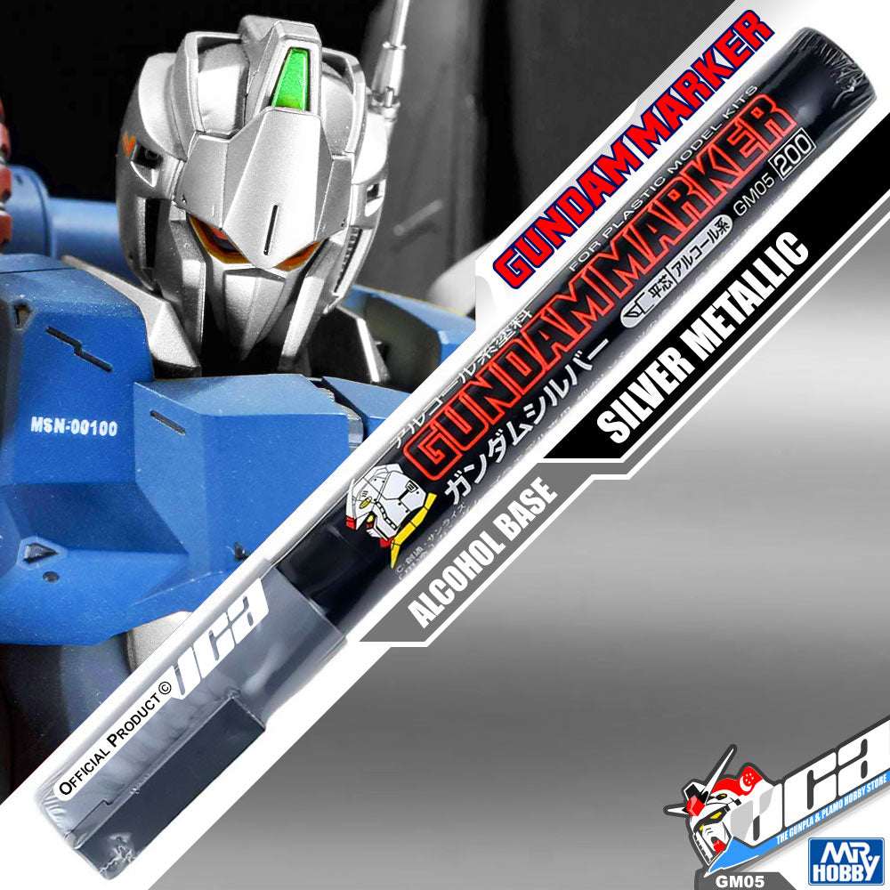 GSI CREOS MR GREY HOBBY GM05 Gundam Marker Painting Pen Silver Metallic