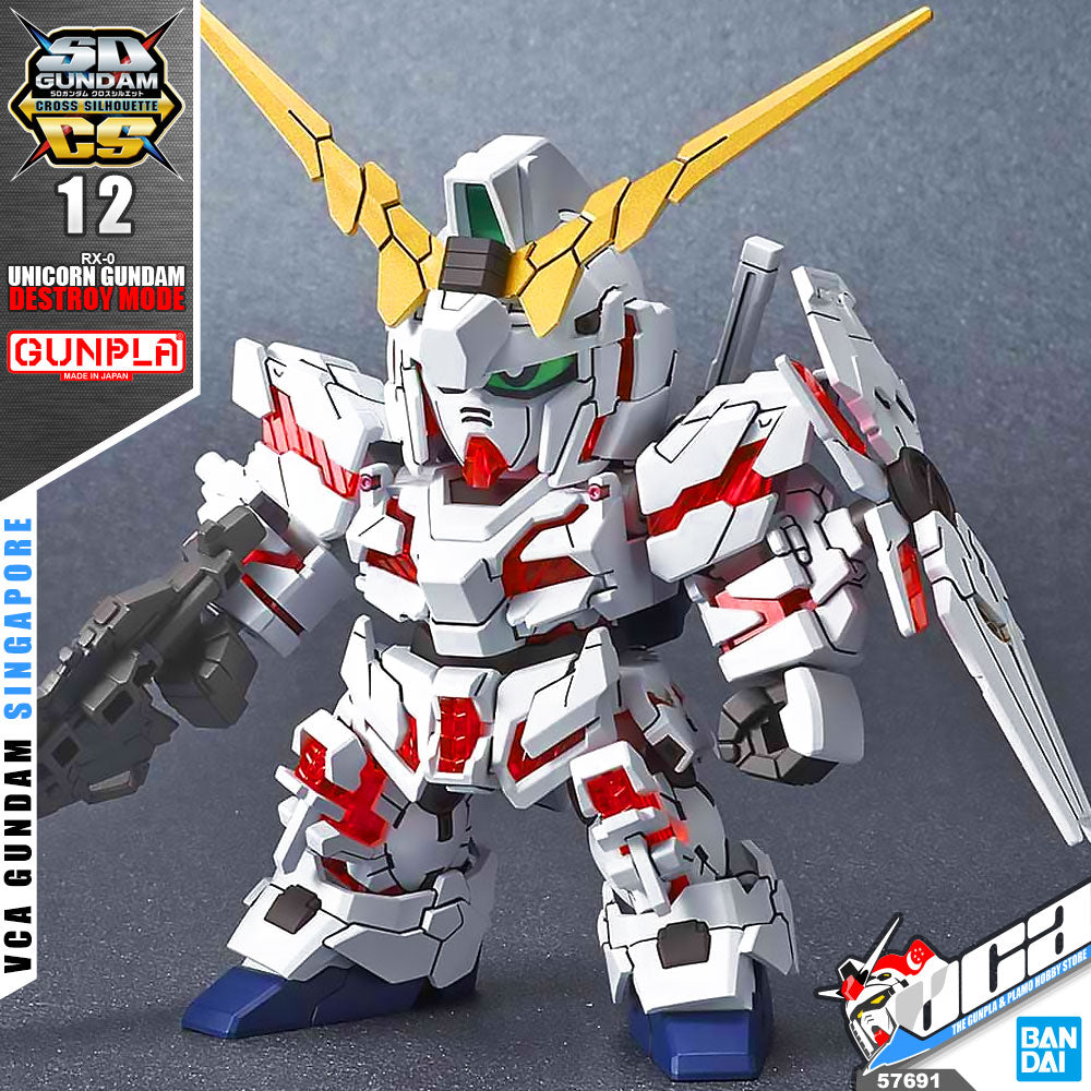 Bandai SD Cross Silhouette SDCS Unicorn Gundam Destroy Mode