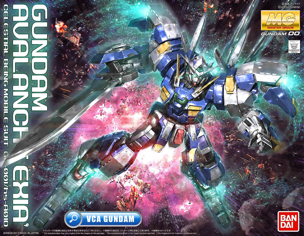 Premium Bandai Gunpla Master Grade 1/100 MG Gundam Avalanche Exia Box Art