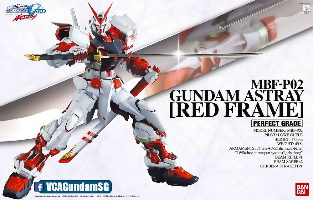 Bandai® Gunpla Perfect Grade (PG) GUNDAM ASTRAY RED FRAME 包装盒艺术