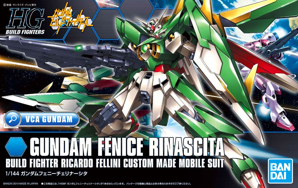 Bandai Gunpla High Grade 1/144 Gundam Fenice Rinascita Box Art