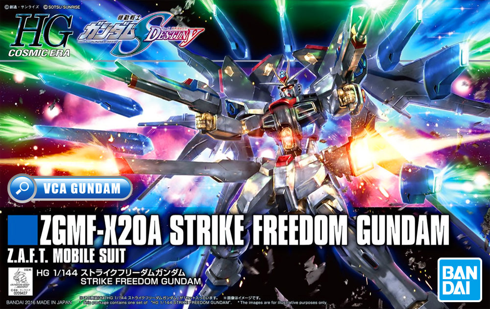 Bandai Gunpla High Grade Cosmic Era HGCE 1/144 HG ZGMF-X20A Strike Freedom Gundam Plastic Model Toy VCA Singapore