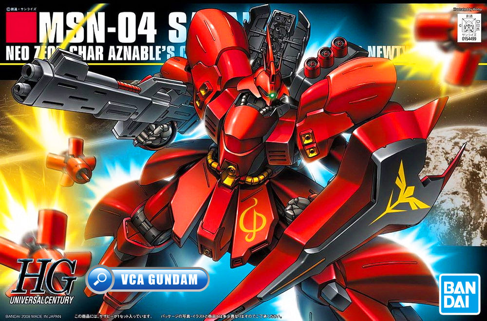 Bandai Gunpla High Grade Universal Century HGUC MSN-04 Sazabi Plastic Model Kit VCA Gundam Singapore