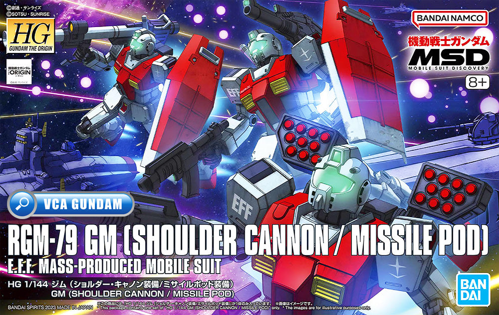 Bandai High Grade The Origin 1/144 HG RGM-79 GM Shoulder Cannon Missile Pod Plastic Action Toy VCA Gundam Singapore