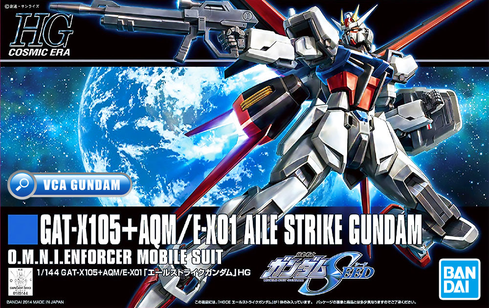 Bandai Gunpla High Grade Cosmic Era HGCE 1/144 HG Aile Strike Gundam Plastic Model Toy VCA Singapore