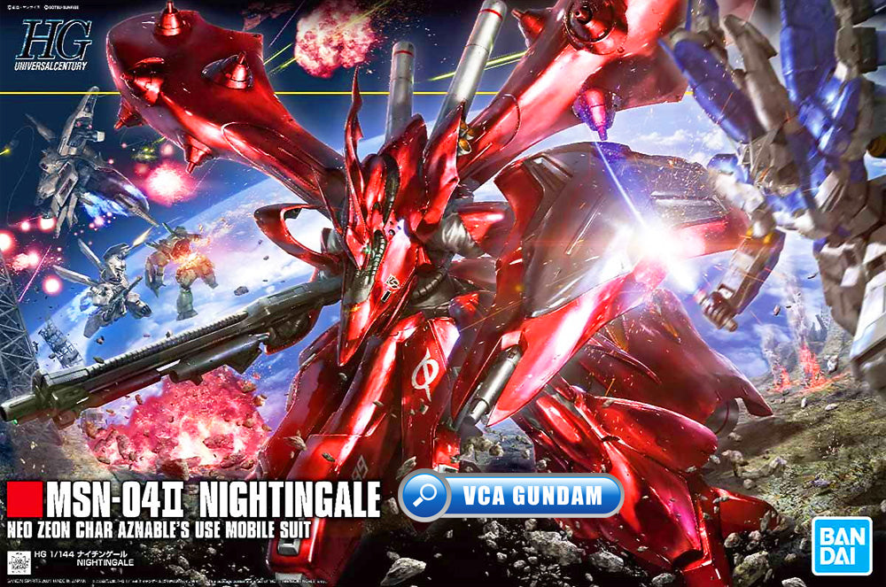 Bandai Gunpla High Grade Universal Century 1/144 HGUC MSN-04II Nightingale Plastic Model Action Toy VCA Gundam Singapore