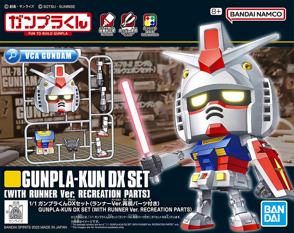 Bandai Gunpla-Kun DX Set RX-78-2 Gundam With Runner Ver. Recreation Parts VCA Singapore