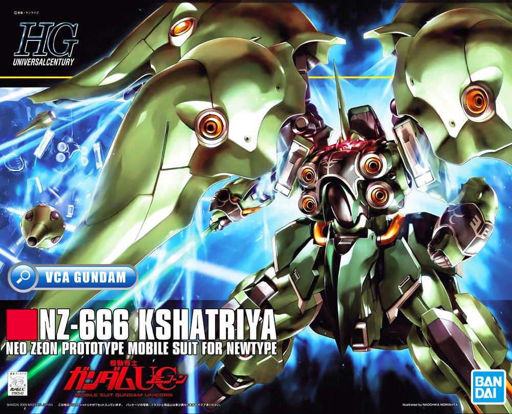 Bandai Gunpla High Grade Universal Century HGUC 1/144 HG NZ-666 Kshatriya Plastic Model Action Toy VCA Gundam Singapore