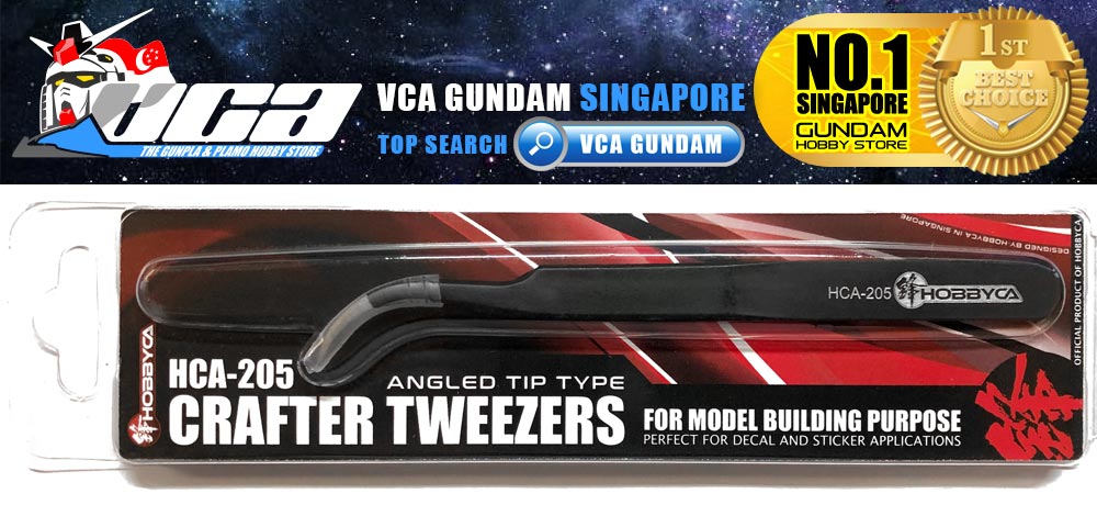 HOBBYCA HCA-205 CRAFTER TWEEZERS ANGLED TIP TYPE PLASTIC MODEL DECAL STICKER VCA GUNDAM