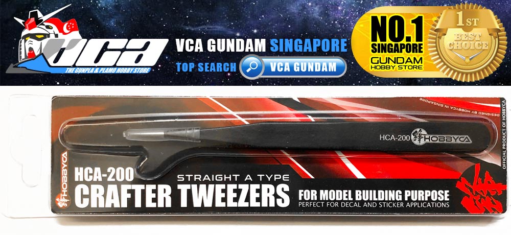 HOBBYCA HCA-200 CRAFTER TWEEZERS STRAIGHT A TYPE PLASTIC MODEL DECAL STICKER VCA GUNDAM