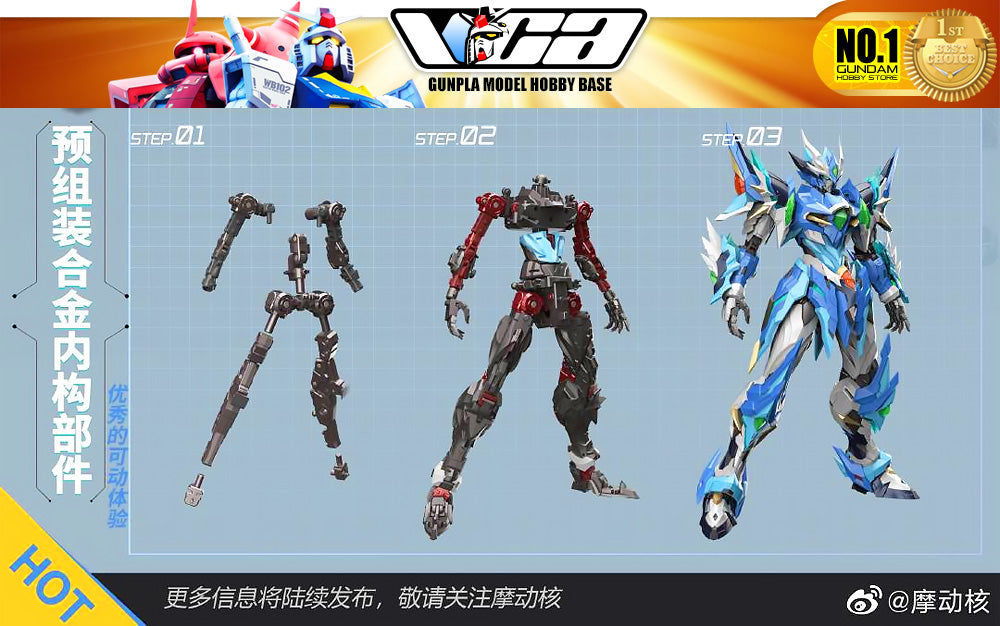 Motor Nuclear 摩动核 MNP-XH03 Ao Bing 敖丙 塑料模型玩具套件 VCA Gundam Singapore