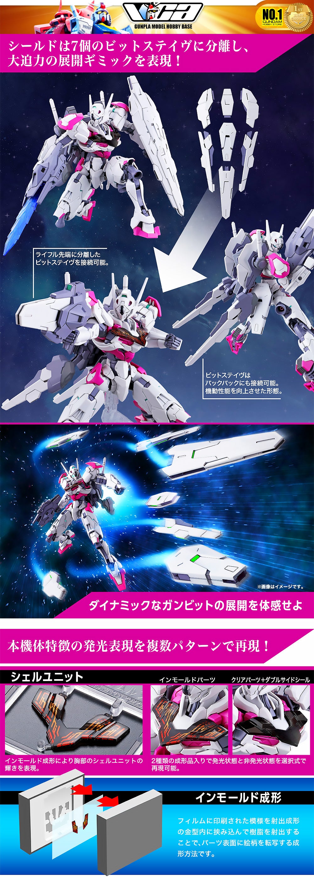 Bandai Gunpla 高级水星魔女 HG 高达 Lfrith 塑料模型动作玩具 VCA Singapore