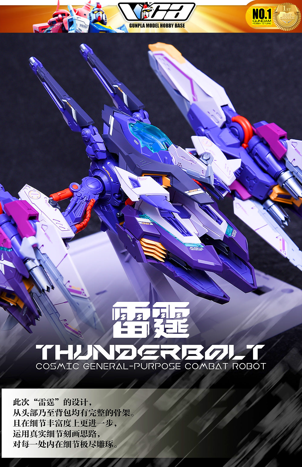 Infinite Dimension 无限新星 InEra+ x RMD Thunderbolt 雷霆 Plastic Model Toy VCA Gundam Singapore