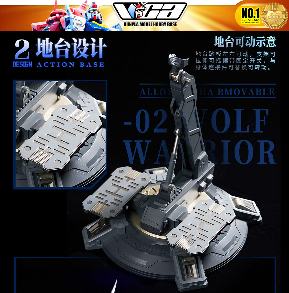 Animester 金属合金结构 1/72 水晶特使 02 号沃尔夫战士巨型模式可动人偶 VCA 高达新加坡