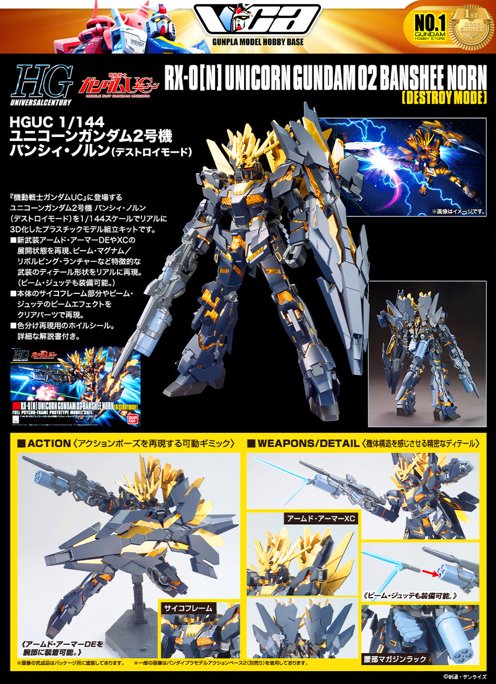 HG RX-0[N] ユニコーンガンダム02バンシィ・ノルン(デストロイ