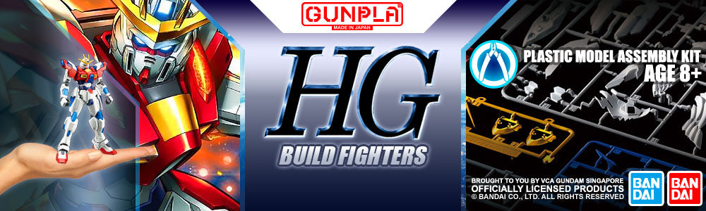 Bandai® Gunpla High Grade Build Fighters (HGBF) Gundam Model Kits