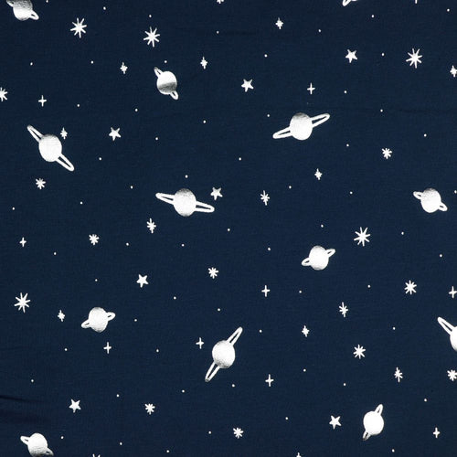 Galaxy Navy with Blue Cotton Jersey Fabric – Lamazi Fabrics