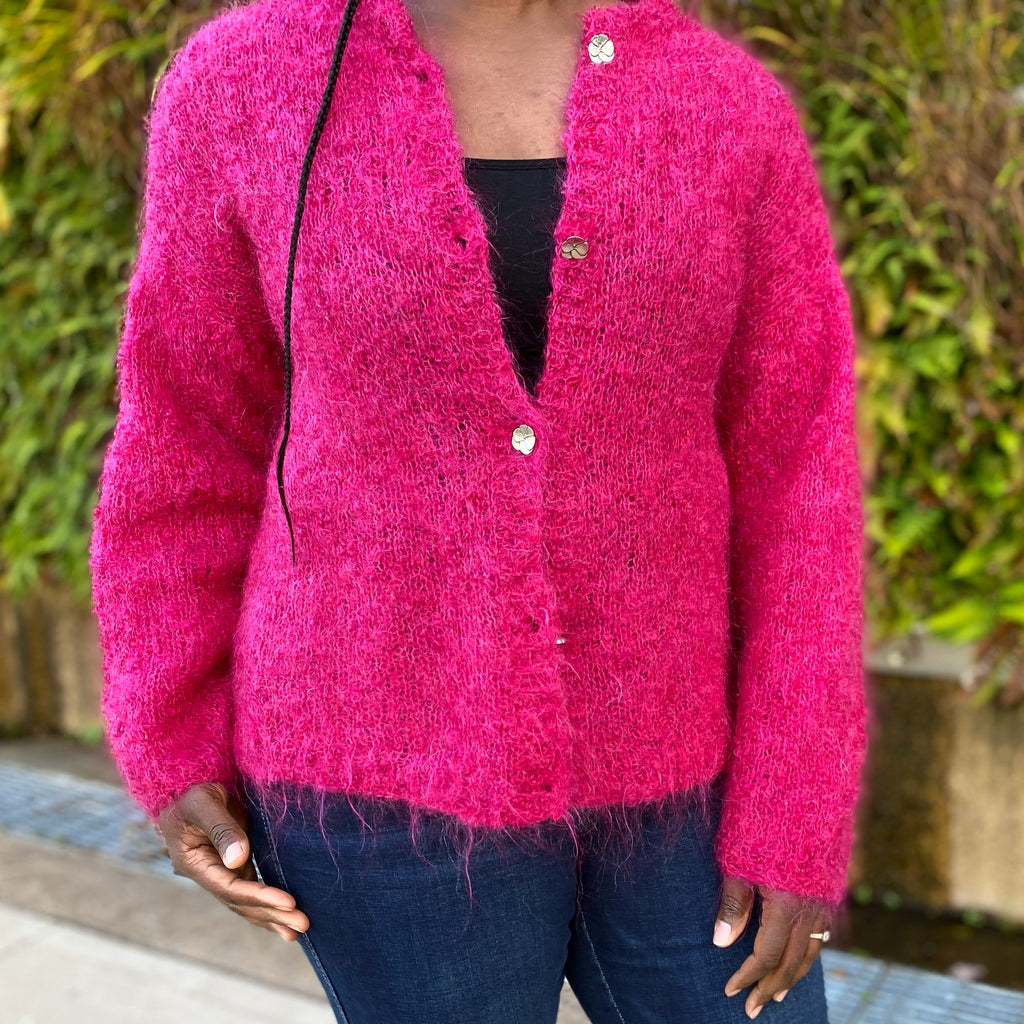 Woof Design Pink Mohair Sweater – What These Old Things NS