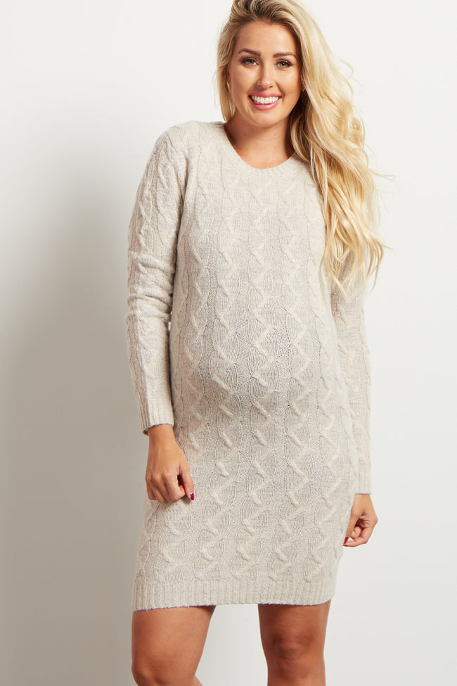 maternity knitted jumper dress