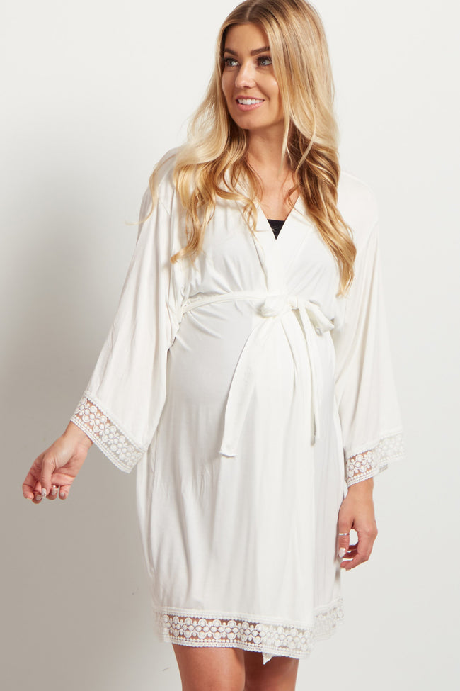 silk maternity robe