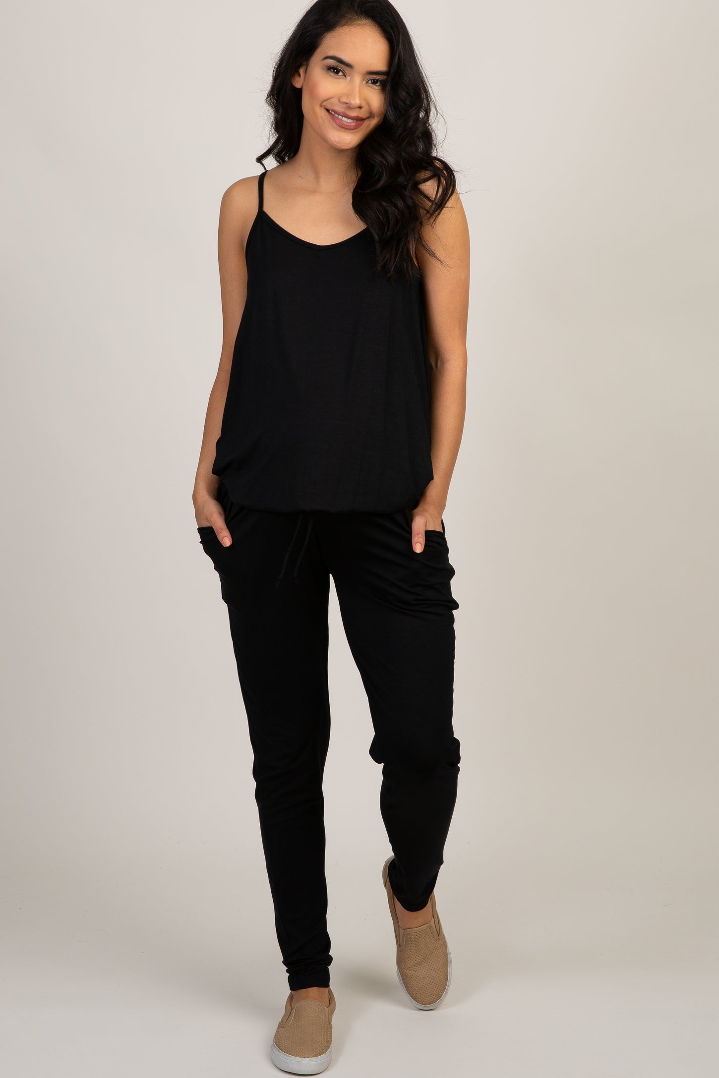 benetton jumpsuit black