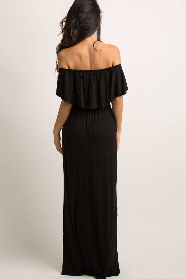 black tassel maxi dress