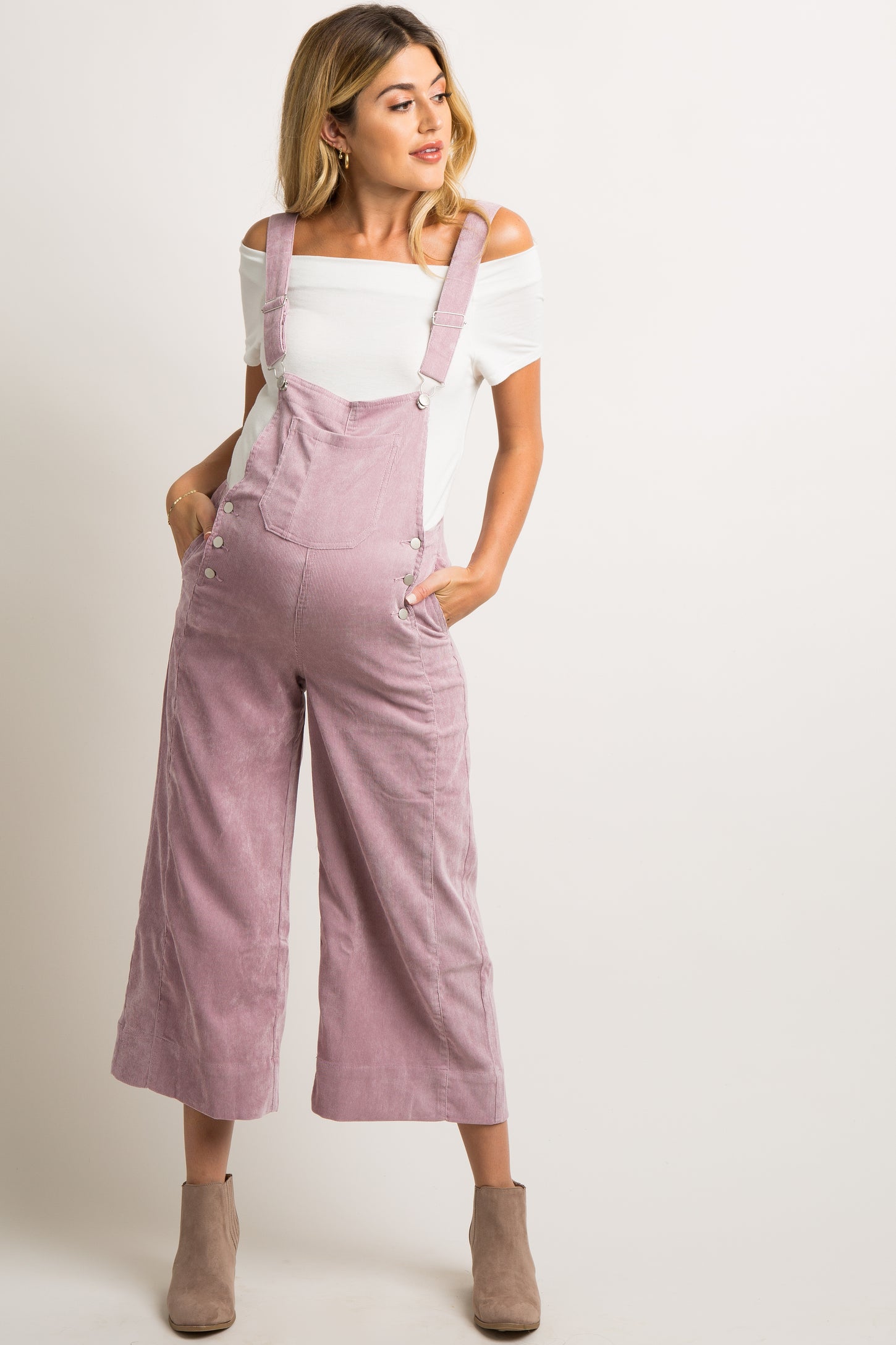 hot pink corduroy jumpsuit