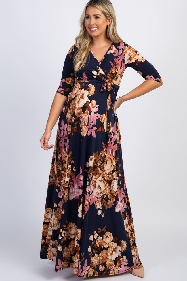 v neck flower dress