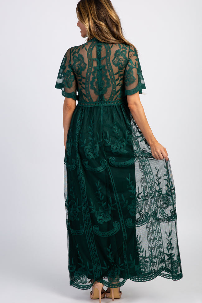 emerald green flowy dress