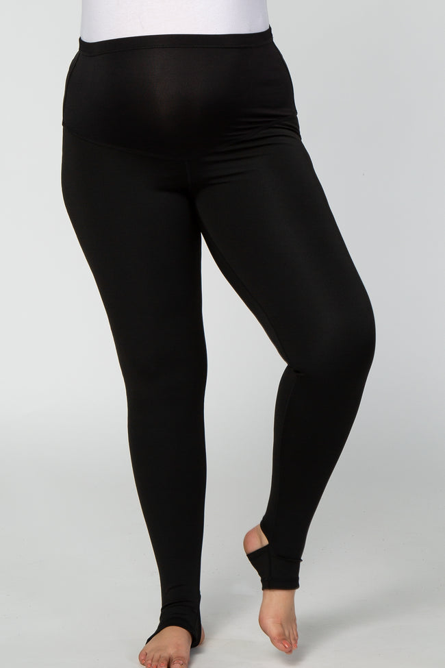 PinkBlush Black Maternity Active Stirrup Leggings