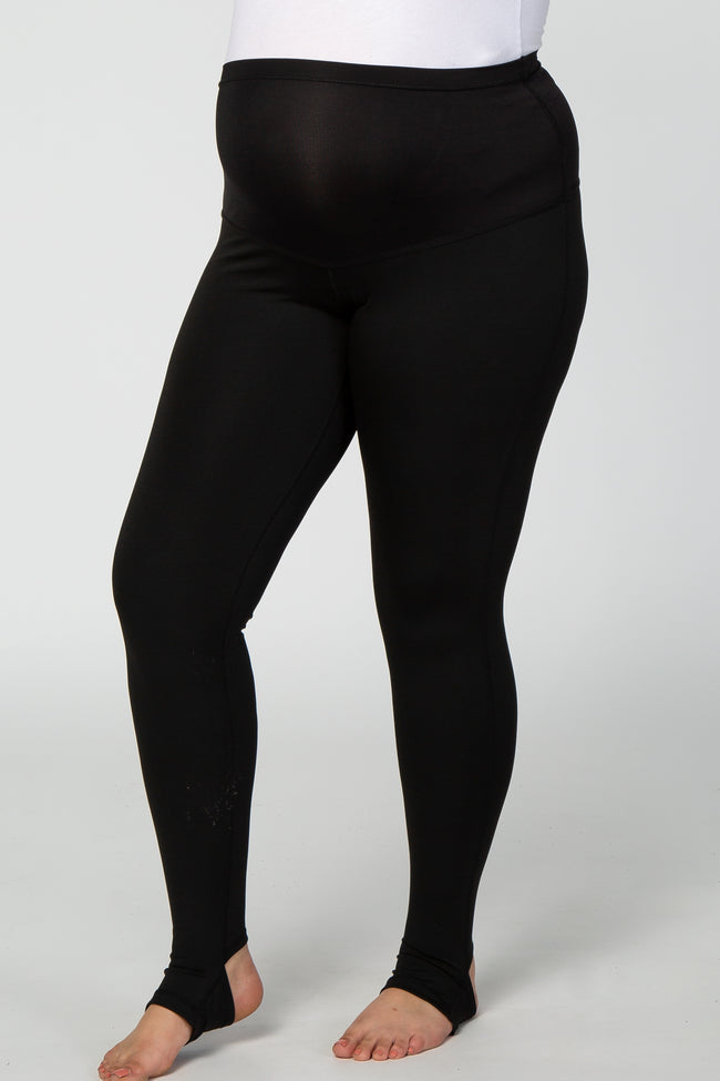 PinkBlush Black Maternity Active Stirrup Leggings