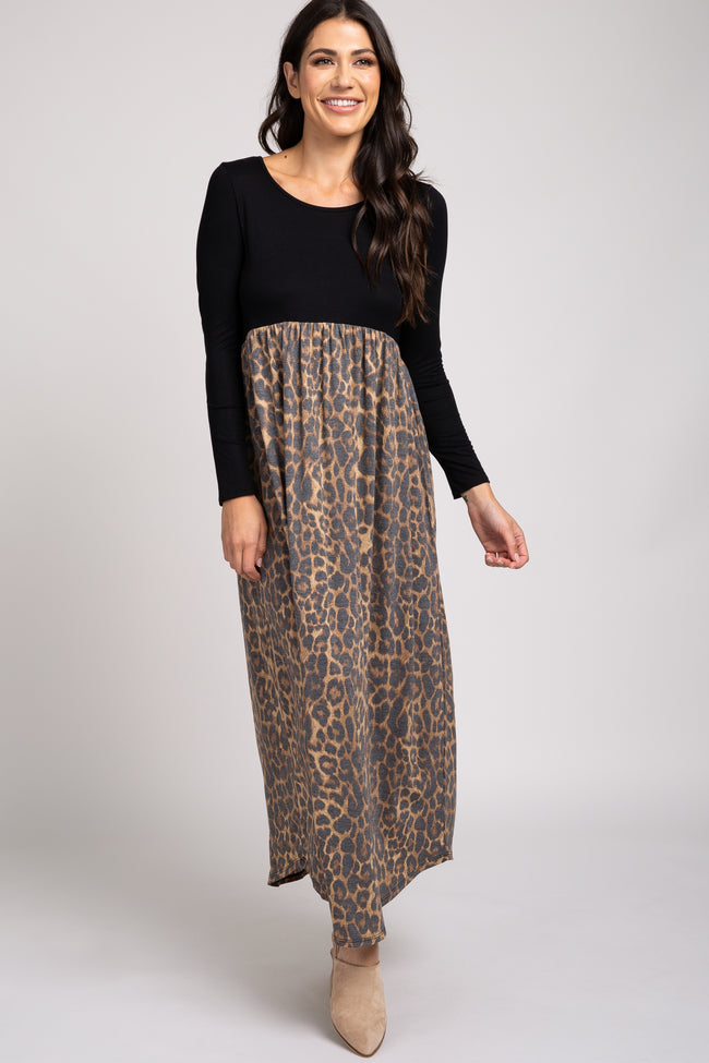 long black empire waist dress