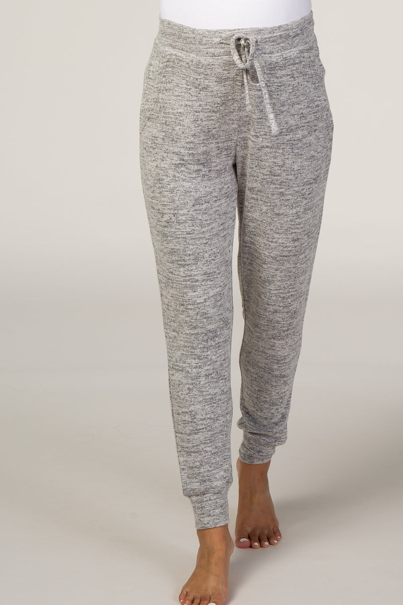 Heathered Grey Soft Maternity Jogger Pants – PinkBlush